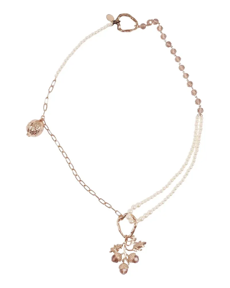 Max Mara bead charm metal necklace - Gold Gold