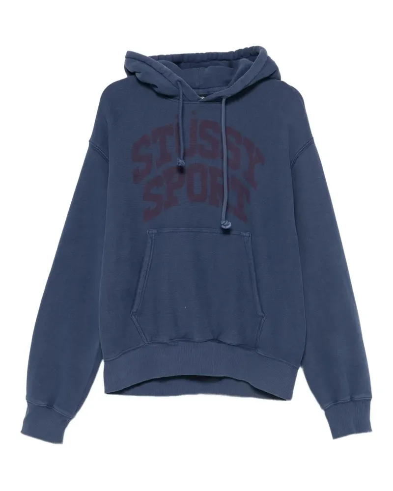 Stüssy Hoodie mit Logo-Print - Blau Blau