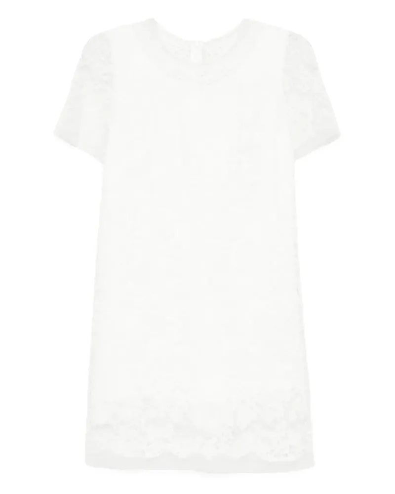 Ermanno Scervino Kleid mit Spitzenborten - Weiß Weiß