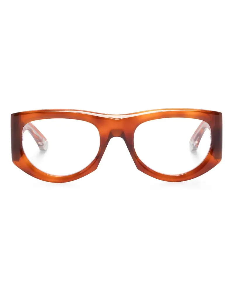 Gucci Brille mit eckigem Gestell - Braun Braun