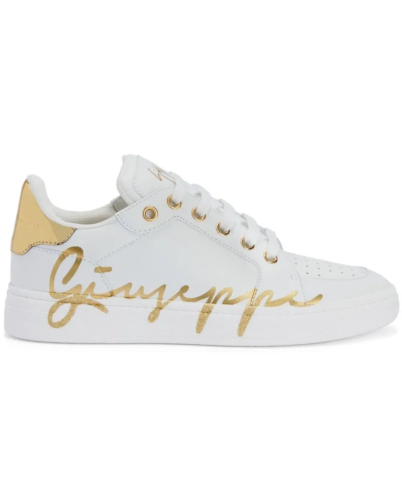Giuseppe Zanotti GZ94 Sneakers im Metallic-Look - Weiß Weiß