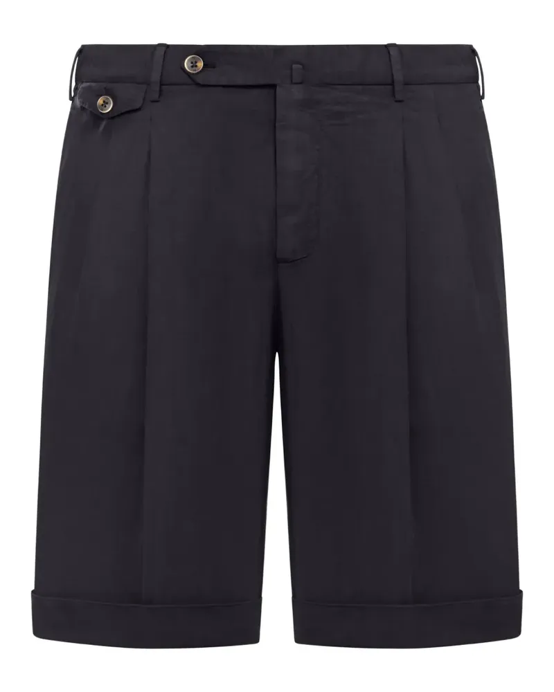 PT TORINO Shorts mit Falten - Schwarz Schwarz