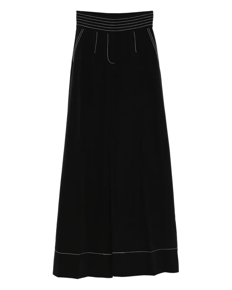 Karl Lagerfeld Hose mit Kontrastnähten - Schwarz Schwarz