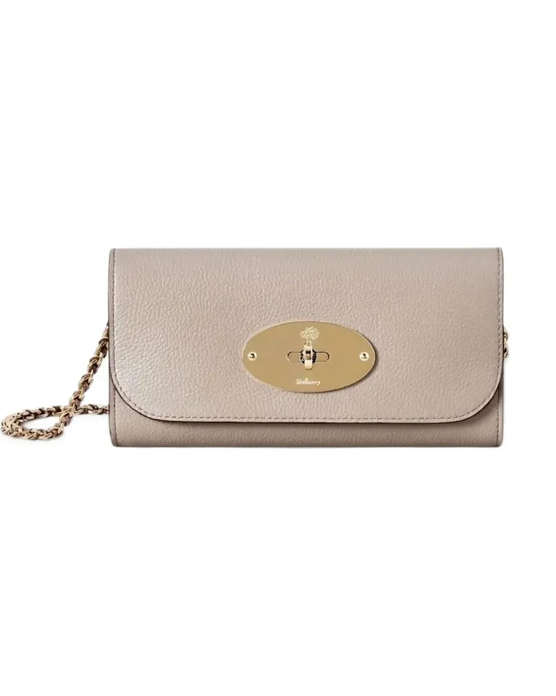 Mulberry small Lily postman's lock leather cross body bag - Nude Nude