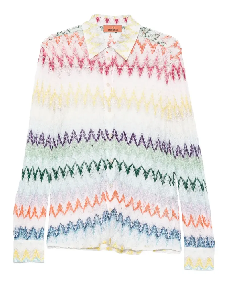 Missoni patterned shirt - Weiß Weiß