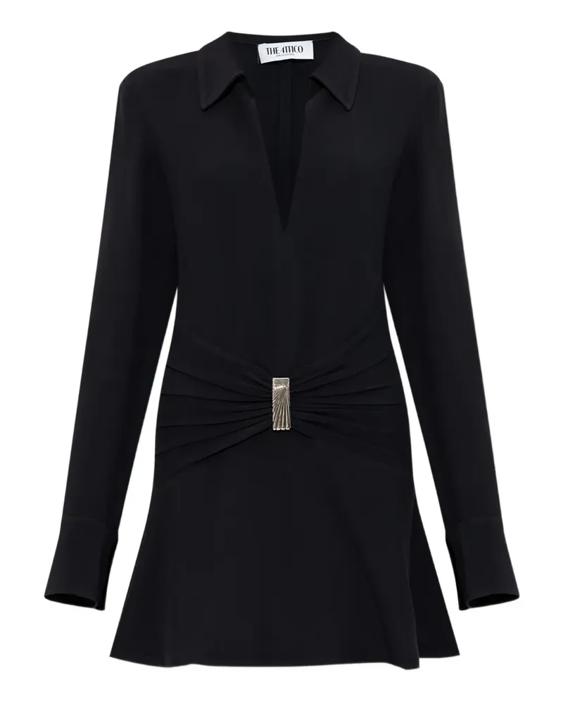 ATTICO Kleid mit Raffungen - Schwarz Schwarz