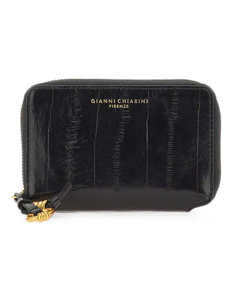 Gianni Chiarini small eel-print leather wallet - Schwarz Schwarz