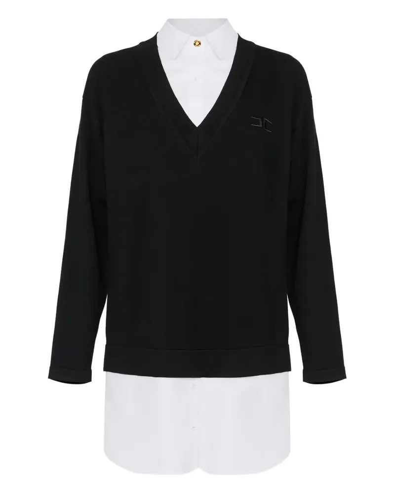 Elisabetta Franchi layered sweater dress - Schwarz Schwarz