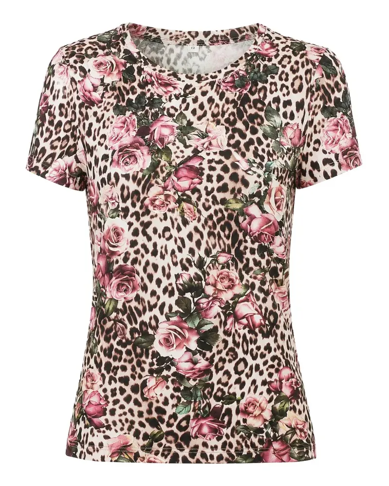 L'Agence Ressi cheetah-print T-shirt - Nude Nude