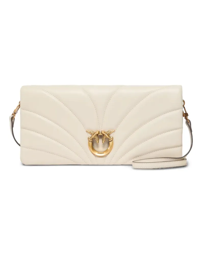 Pinko Gesteppte Love Birds Schultertasche - Nude Nude