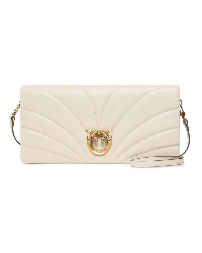 Pinko Gesteppte Love Birds Schultertasche - Nude Nude