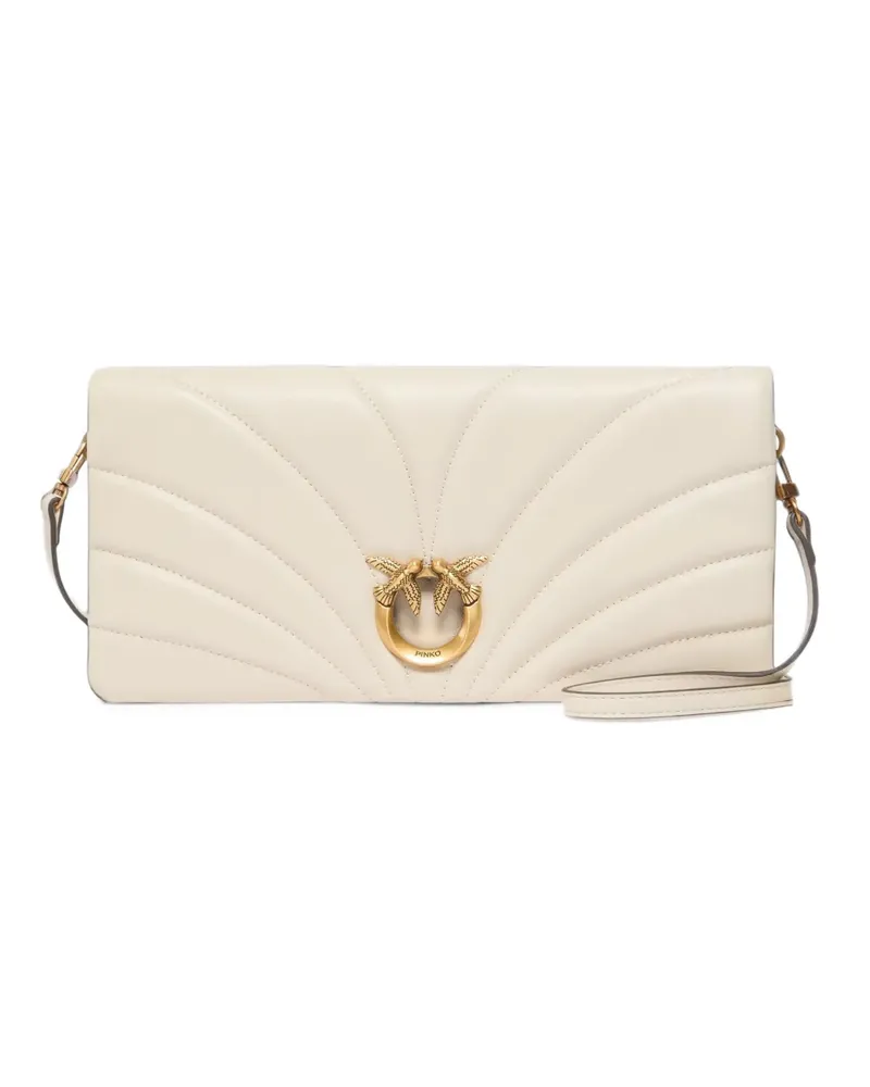 Pinko Gesteppte Love Birds Schultertasche - Nude Nude