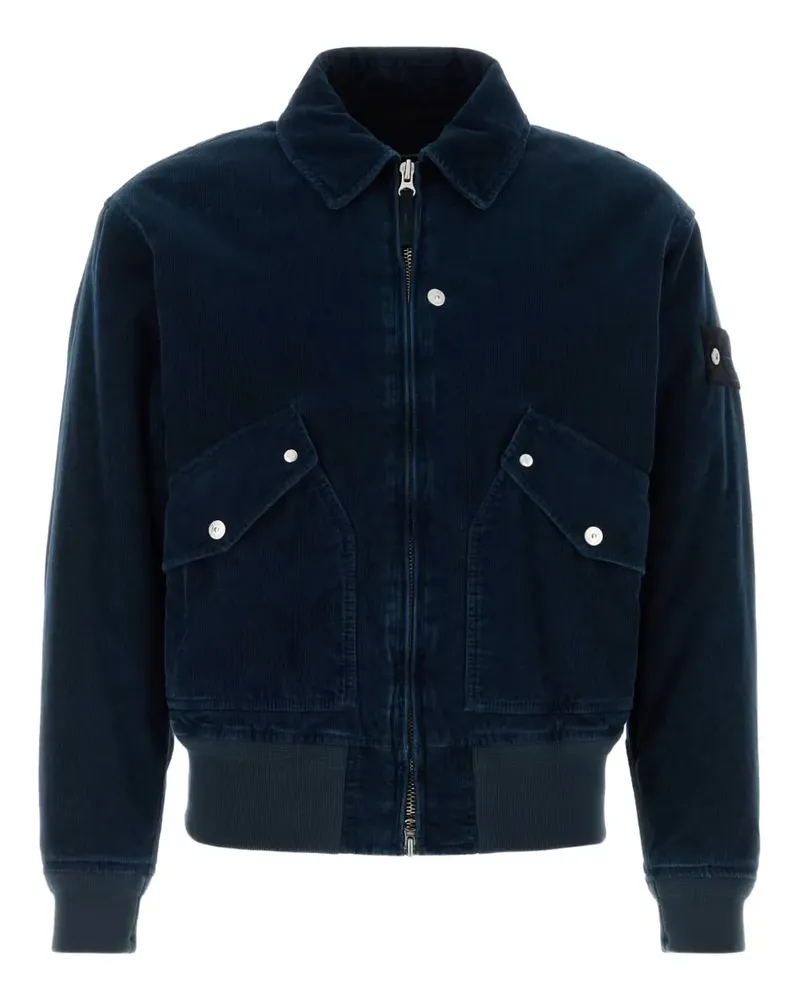 Stone Island corduroy bomber jacket - Blau Blau