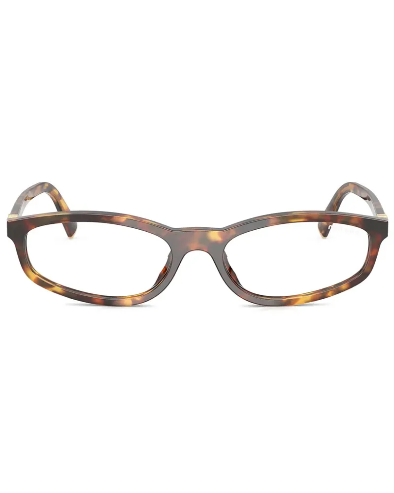 Miu Miu Brille mit ovalem Gestell - Braun Braun
