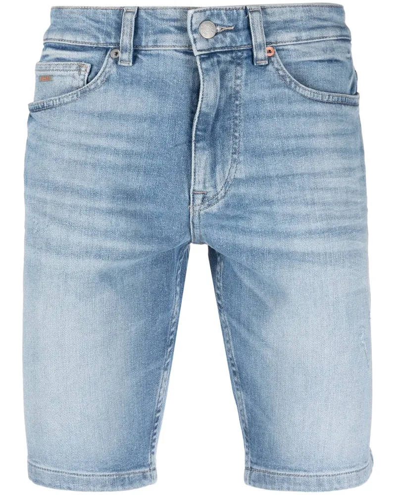 HUGO BOSS Jeans-Shorts mit geradem Bein - Blau Blau