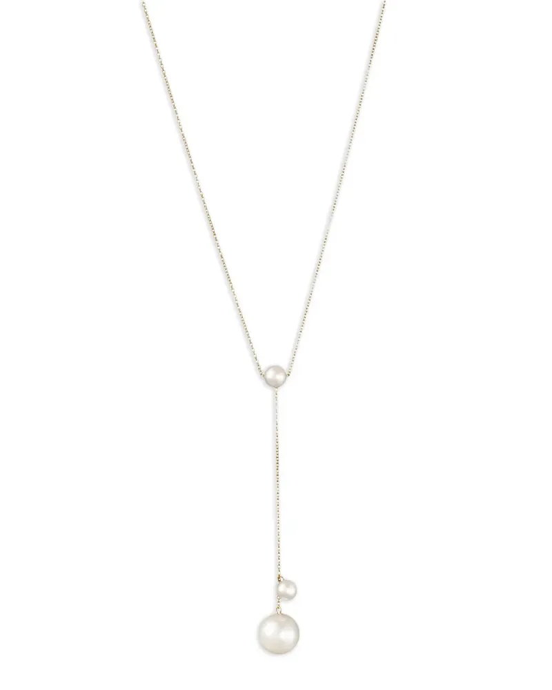 Sophie Bille Brahe 14kt Trois Moon Gelbgoldhalskette mit Perlen Gold