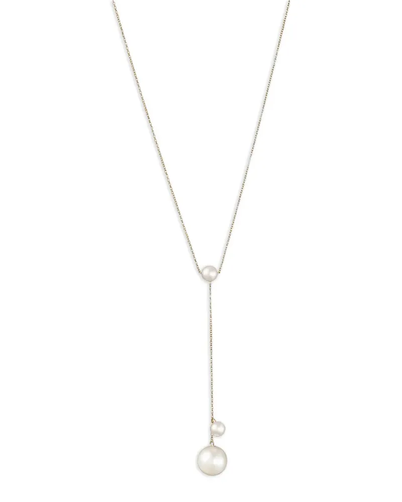 Sophie Bille Brahe 14kt Trois Moon Gelbgoldhalskette mit Perlen Gold