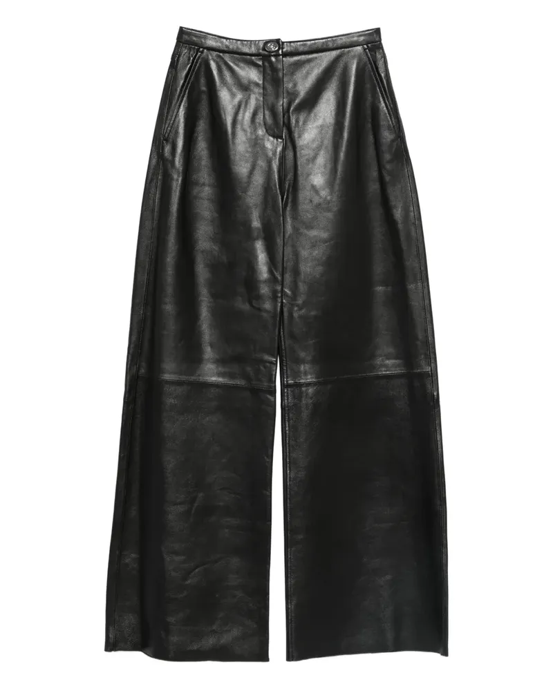 STAND Lederhose mit Einsätzen - Schwarz Schwarz