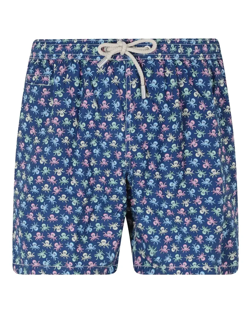 MC2 Saint Barth Lighting Micro octopus-print swim shorts - Blau Blau