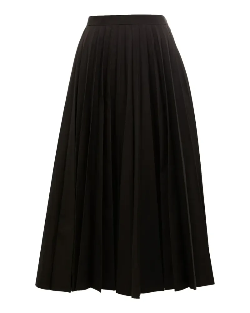 Junya Watanabe Midirock mit Falten - Schwarz Schwarz