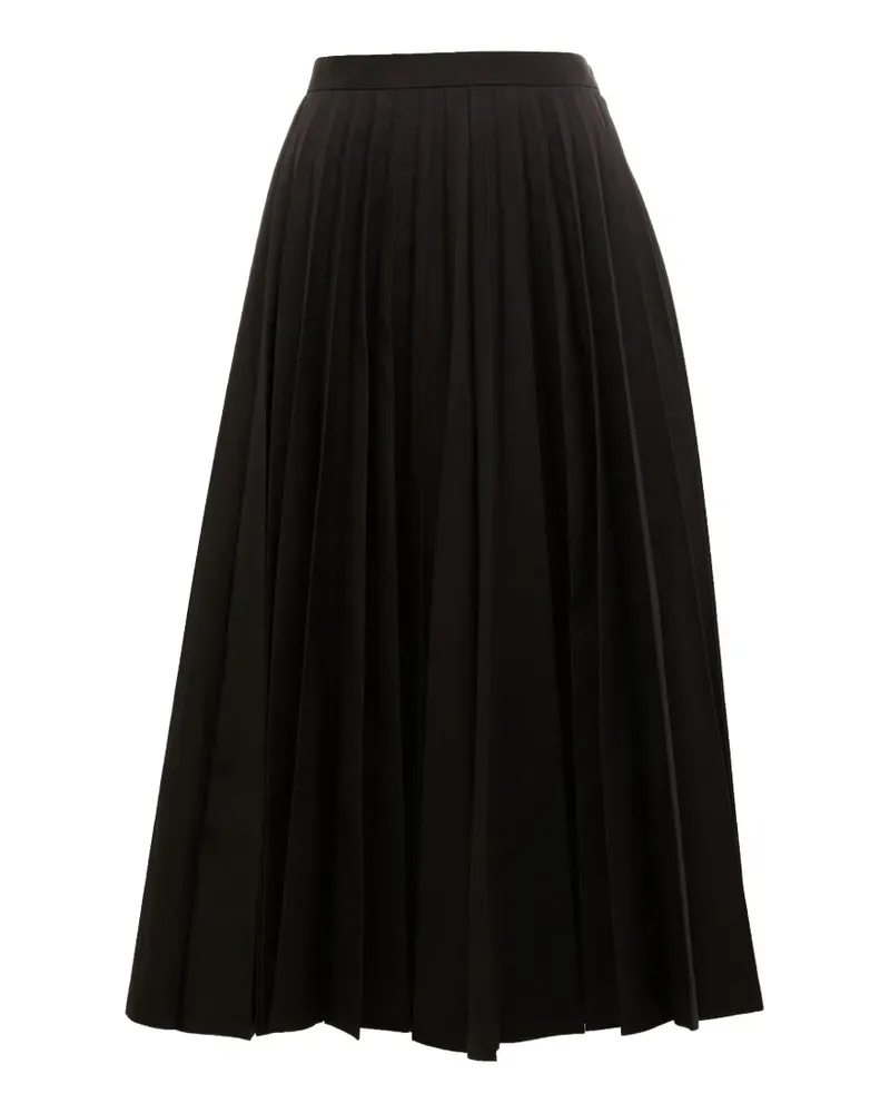 Junya Watanabe Midirock mit Falten - Schwarz Schwarz