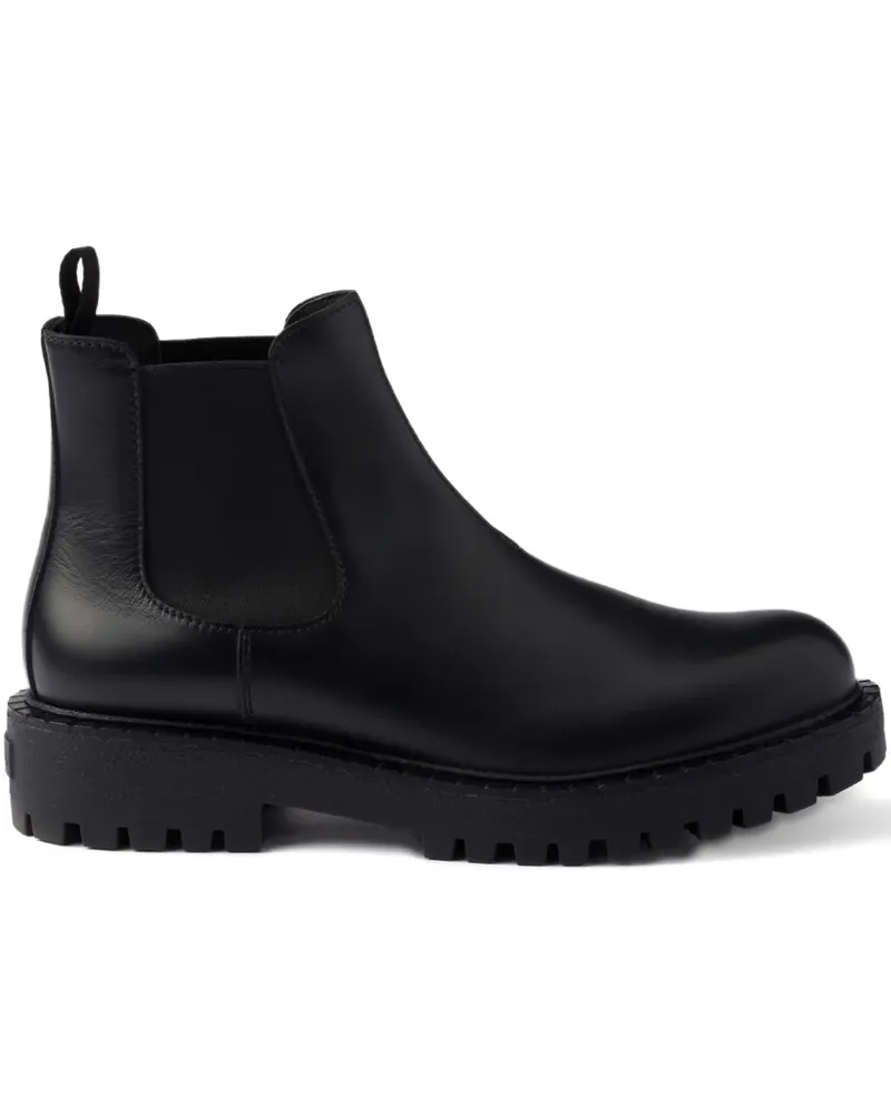 Prada Stiefel mit elastischem Einsatz - Schwarz Schwarz