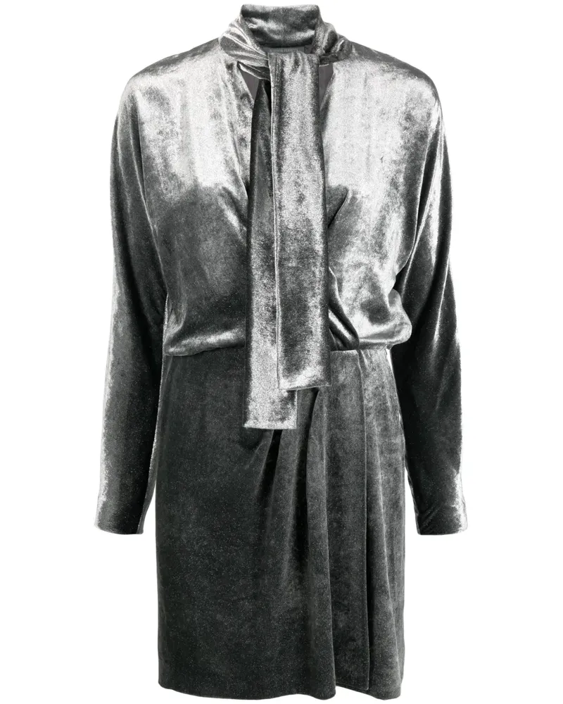 Alberta Ferretti Minikleid aus Samt - Grau Grau
