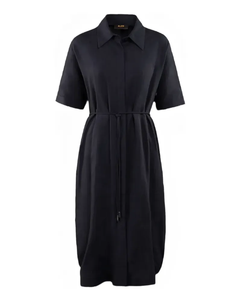MOORER Linai-GLX belted midi dress - Blau Blau