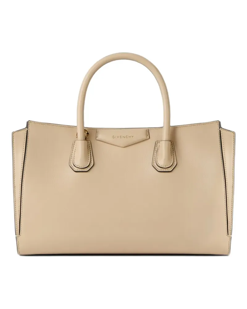 Givenchy Kleine Antigona Tote Bag aus gekörntem Leder - Nude Nude