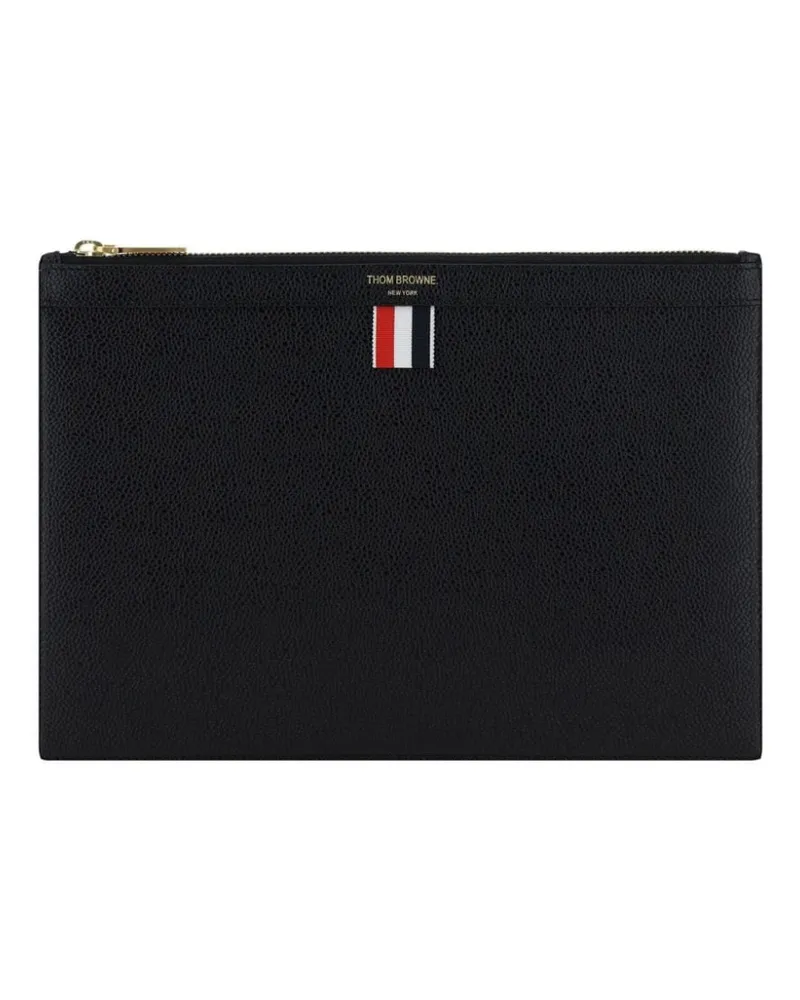 Thom Browne Clutch mit Reißverschluss Schwarz