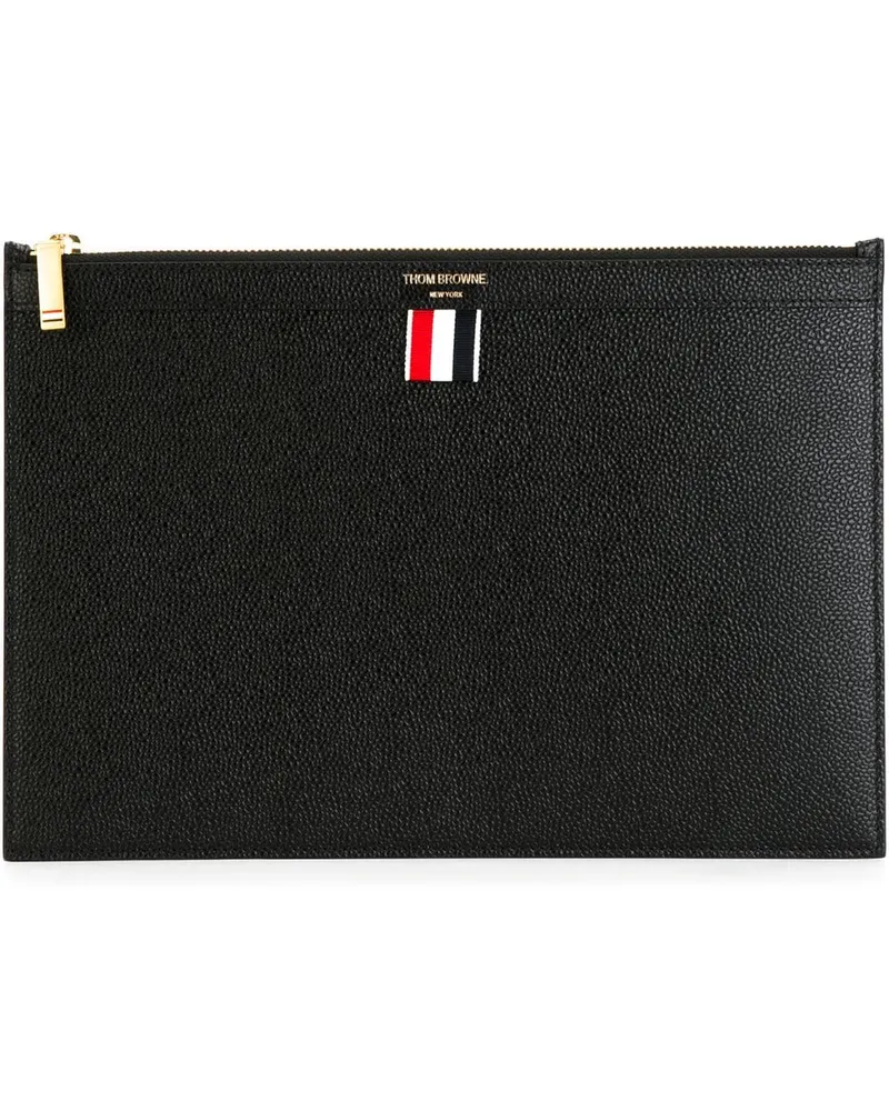 Thom Browne Clutch mit Reißverschluss Schwarz