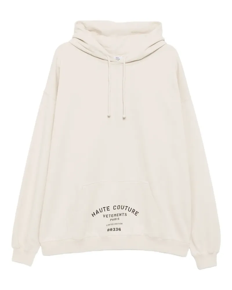 VETEMENTS Hoodie mit Logo-Print - Nude Nude