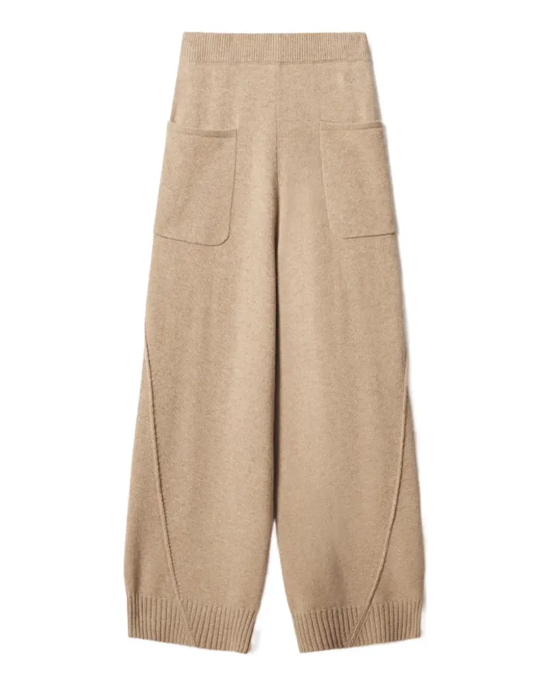 Kitsuné patch-pocket knitted trousers - Nude Nude