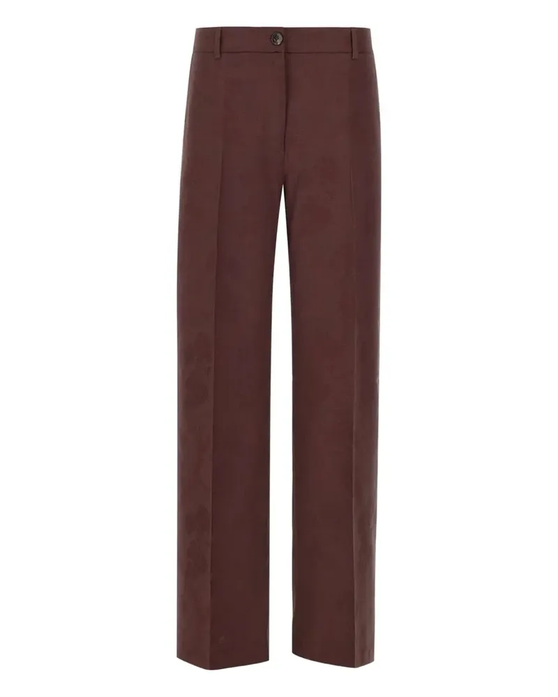 Etro Straight-Leg-Hose mit Falten - Braun Braun