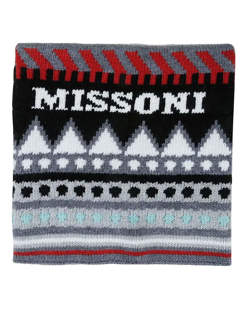 Missoni Gemusterter Schal - Grau Grau