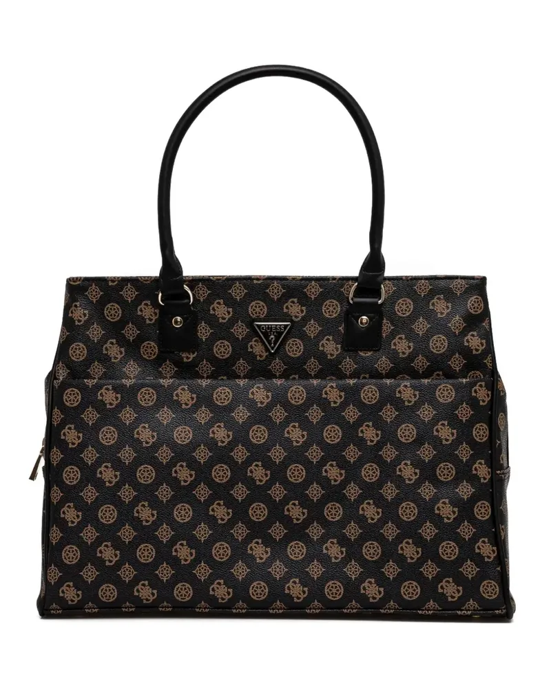 Guess Tote Bag mit 4G Peony-Logo - Braun Braun