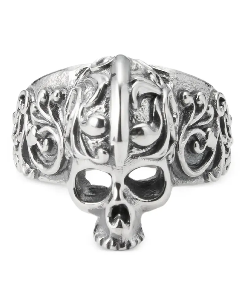 Emanuele Bicocchi large skull ring - Silber Silber