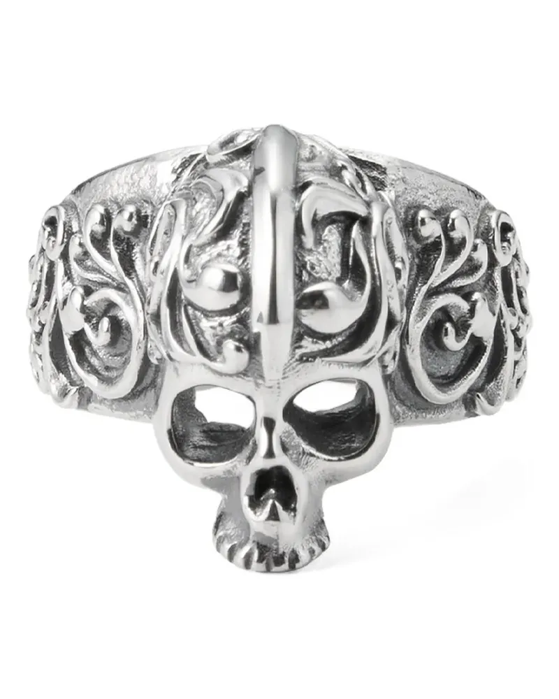 Emanuele Bicocchi large skull ring - Silber Silber