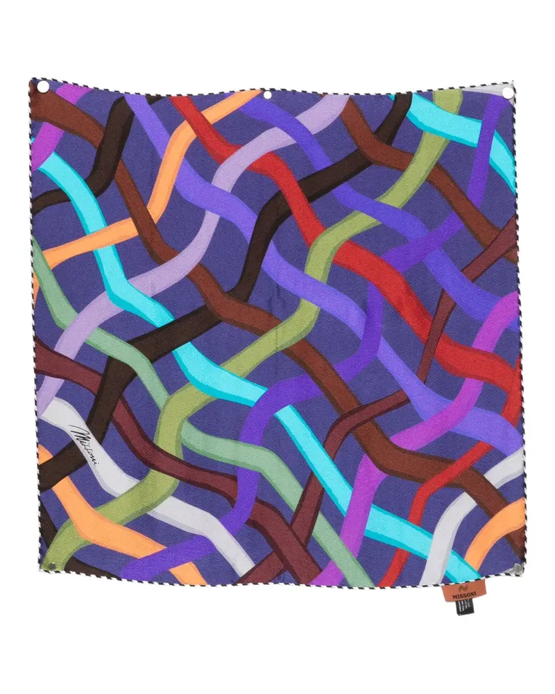 Missoni abstract-print scarf - Blau Blau