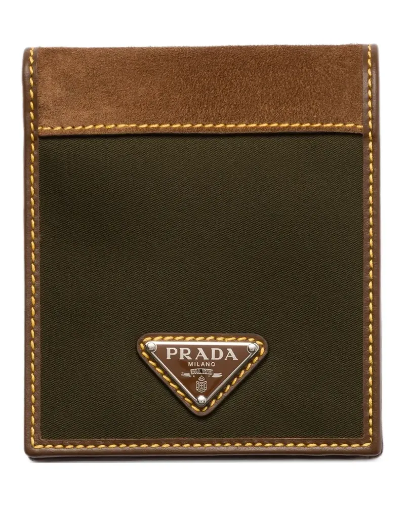 Prada Portemonnaie mit Logo - Grün Grün
