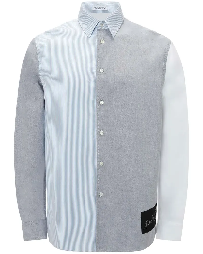 J.W.Anderson Hemd im Patchwork-Look - Blau Blau