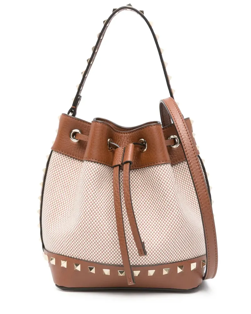 Valentino Garavani Beuteltasche mit Rockstud-Detail - Braun Braun