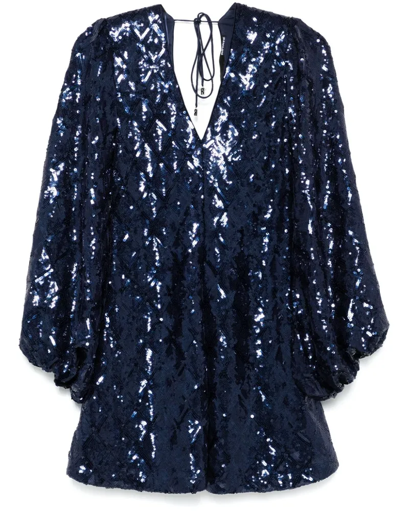 ROTATE Birger Christensen Minikleid mit Pailletten - Blau Blau