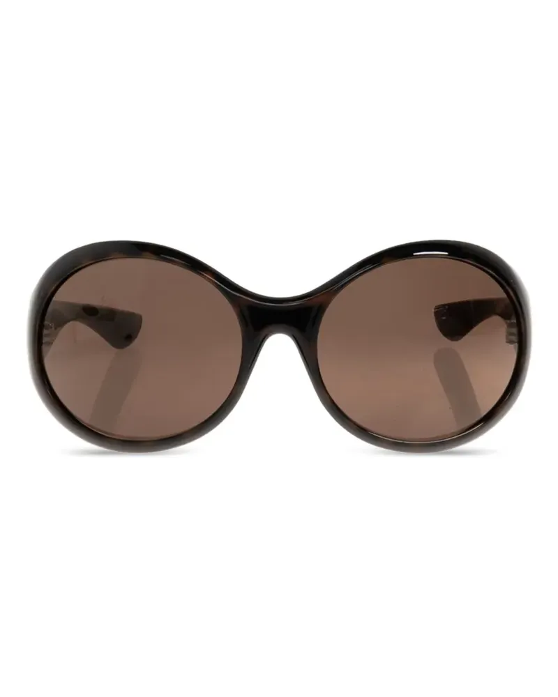 Alexander McQueen Runde Kate Sonnenbrille - Braun Braun