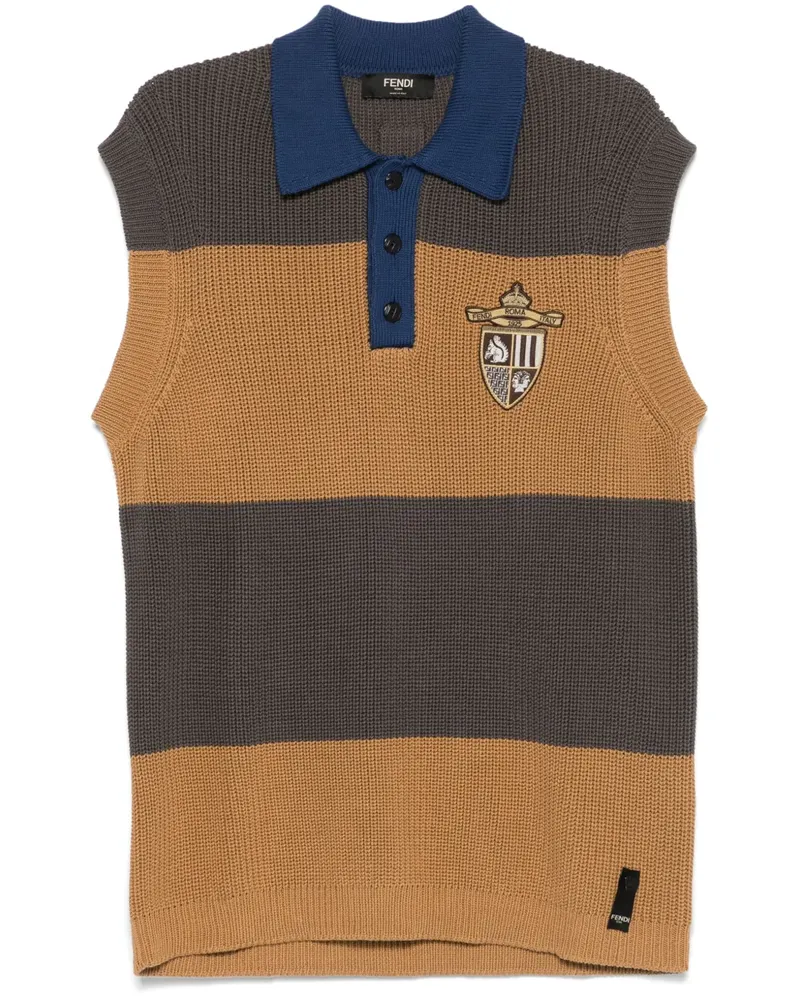 Fendi Klassisches Poloshirt - Braun Braun
