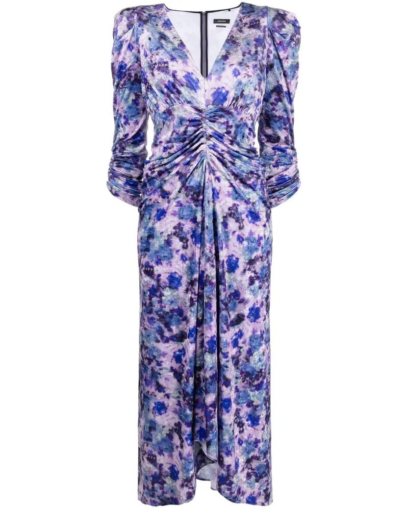 Isabel Marant Kleid mit Blumen-Print - Violett Violett