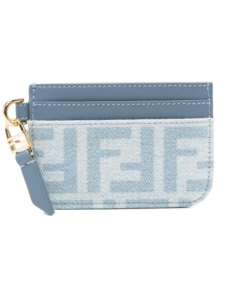 Fendi Kartenetui mit FF - Blau Blau