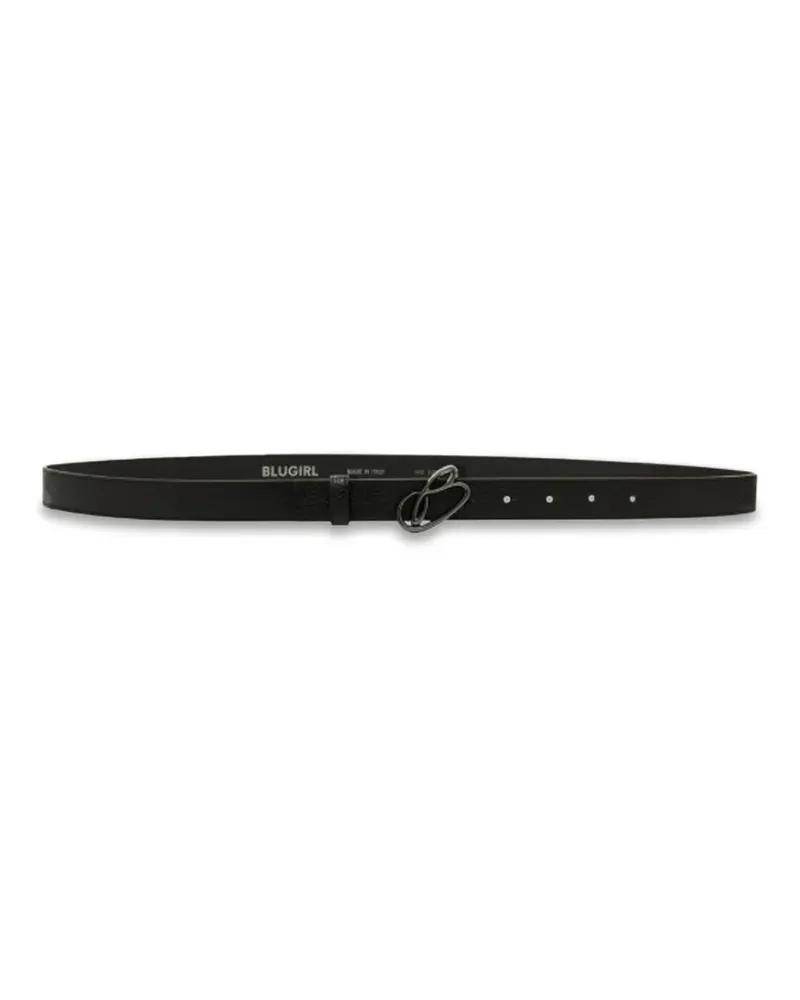 Blumarine logo buckle belt - Schwarz Schwarz
