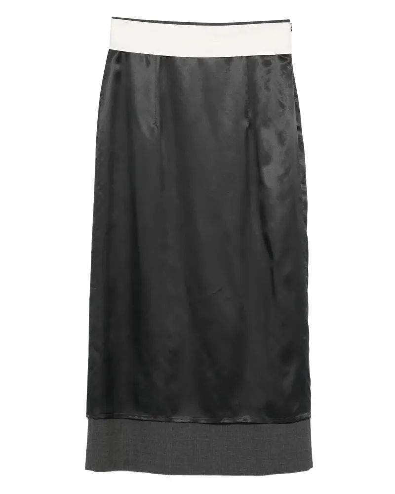 Róhe colourblock midi skirt - Schwarz Schwarz