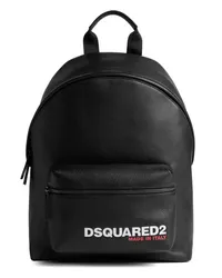 Dsquared2 Rucksack aus Leder Schwarz